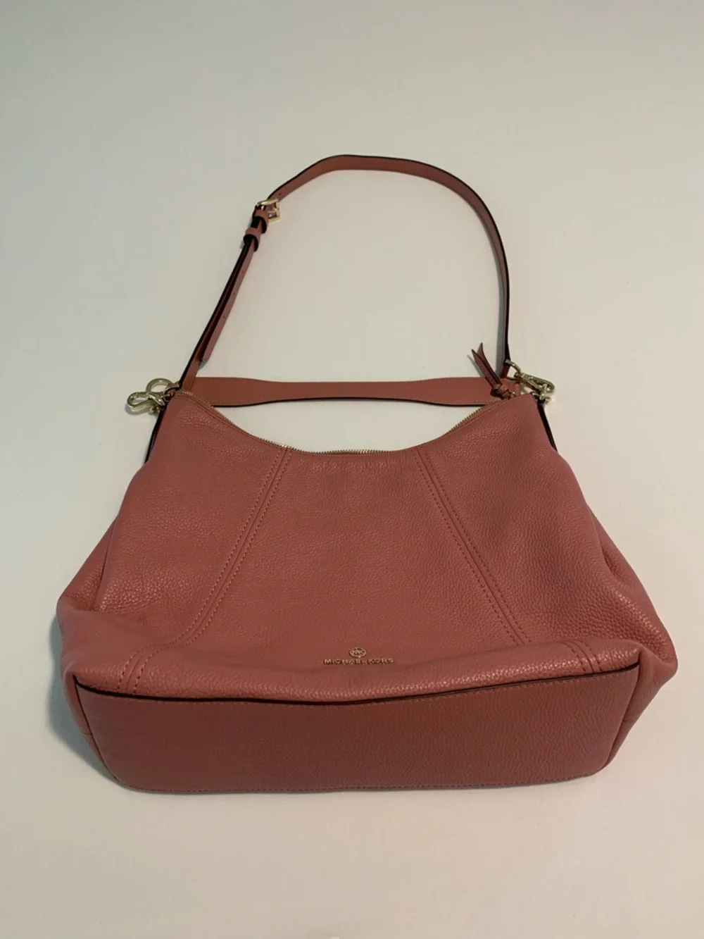 Michael Kors Sienna LG Convertible Shoulder Bag Rose Leather 2 Strap Crossbody